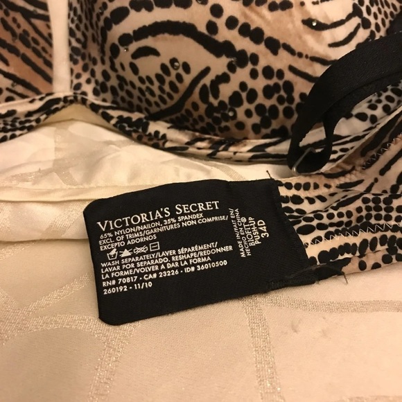 SOLD! Victoria’s Secret Animal Print Push Up Bra - Picture 2 of 7